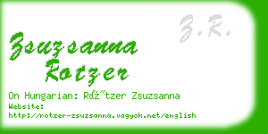 zsuzsanna rotzer business card